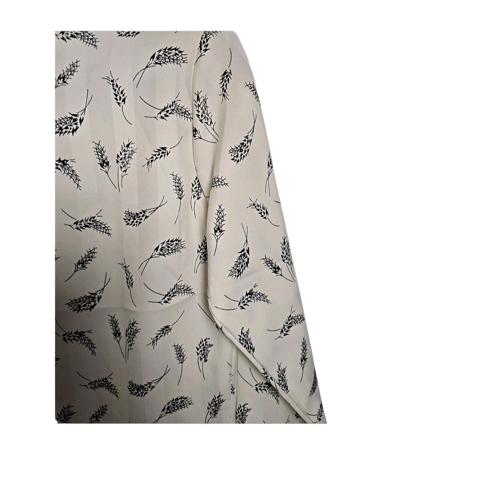 Vintage ILGWU USA‎ 70s Alice Stuart Jonathan Logan Wheat Print Frog Button Top S - Picture 7 of 12